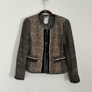 Yoana Baraschi Women's Size 6 Multicolor Tweed Blazer Jacket